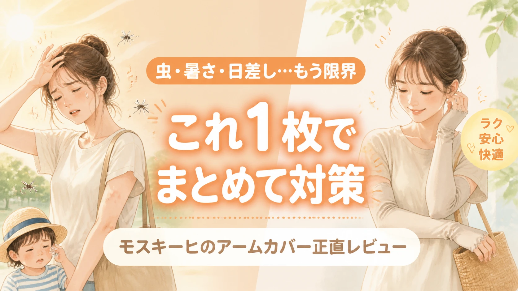 虫・暑さ・日差し対策がこれ1枚でできる夏用アームカバーの正直レビュー画像
