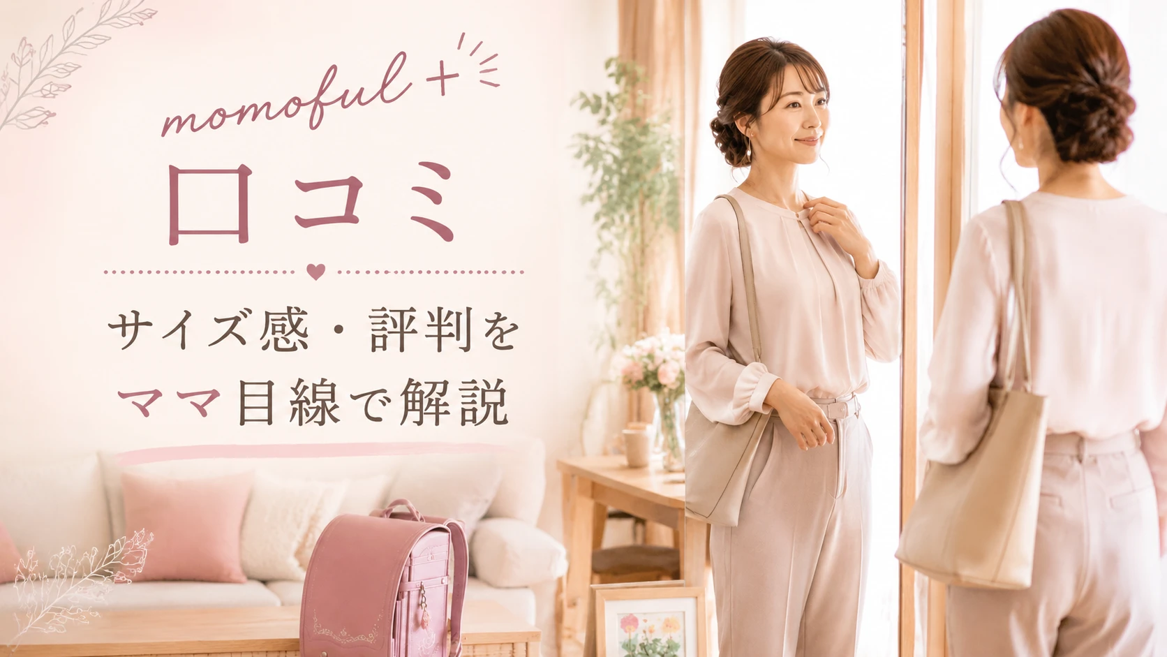 momoful＋の口コミやサイズ感を確認するママ向けアイキャッチ画像