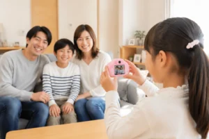 myFirst Camera Insta 20で写真撮影を楽しむ小学生