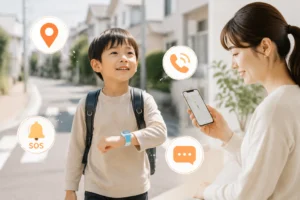 myFirst Fone S4のGPS・通話・SOS機能イメージ