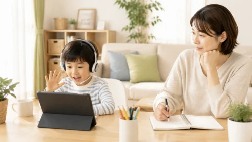 GLOBAL CROWNの無料体験で子どもの反応を確認する保護者