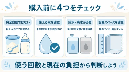 ミルスマートを購入前に確認したい4つの注意点